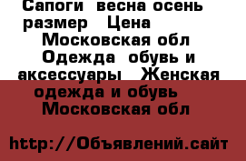 Сапоги  весна/осень 40размер › Цена ­ 3 600 - Московская обл. Одежда, обувь и аксессуары » Женская одежда и обувь   . Московская обл.